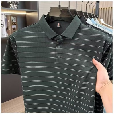 Black Premium stripe Polo-551